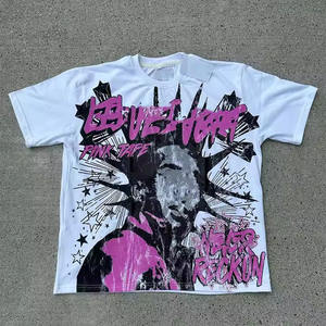 T-shirts imprimés OEM pour hommes T-shirts vintage avec impression personnalisée T-shirt surdimensionné pour hommes T-shirts vieillis pour hommes - Product Image 5