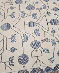 Blanc bleu Oushak tapis tricoté à la main laine moderne coloré turc tapis marine haute vente corail 9x12 10x14 12x15 lumineux tapis ensemble - Product Image 4