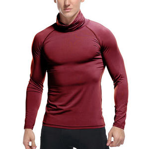 Camiseta de manga larga de compresión para gimnasio 220 Gsm, Camiseta lisa de secado rápido y transpirable de manga completa para entrenamiento, camisetas de gimnasio de Spandex - Product Image 2