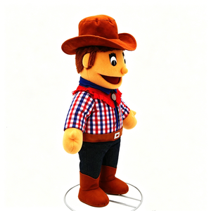 Marioneta de mano de vaquero, marioneta de peluche de vaquero del oeste, marioneta de ventrilogía de cuerpo completo, marioneta para juegos de rol infantiles, personaje de vaquero de peluche - Product Image 1