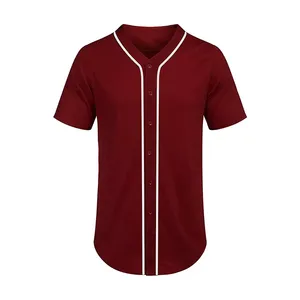 Alta calidad personalizada sublimación impresa hombres béisbol Jersey camisa transpirable al por mayor ropa deportiva en blanco Jersey - Product Image 5