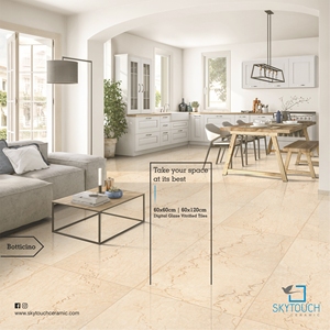 Baldosas de porcelana pulida de 600x1200mm modernas de cerámica Skytouch, fabricante indio de alto brillo, exportador para Interior de Villa - Product Image 3