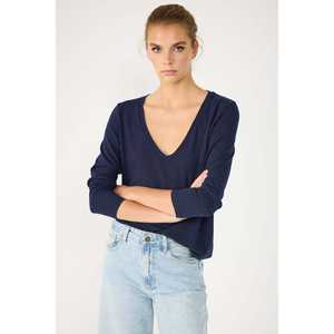 Blusa Casual con Cuello en V y Manga Corta para Mujer, Moda con Botones Delanteros, Poliéster, Chifón, Tejido de Punto, Corte Regular, Verano, Primavera, Otoño - Product Image 3