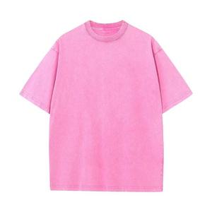 Camiseta de manga corta con cuello redondo lavado Vintage para hombre de verano Fabricantes al por mayor 100% algodón logotipo personalizado DDP Envío - Product Image 5