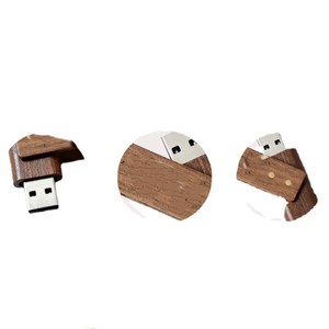 Memoria USB de Madera de 256 GB con Diseño Giratorio de Bambú |   Almacenamiento Ecológico para el Trabajo y Regalos - Product Image 3