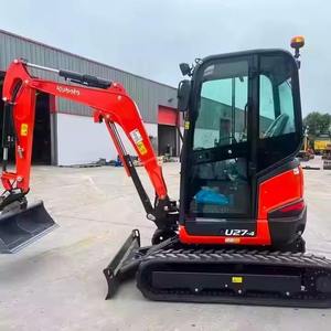 Petite pelle hydraulique Kubota U27-4 1 tonne 2 tonnes moteur diesel Mini pelle sur chenilles Bagger pour les travaux routiers et de construction - Product Image 2