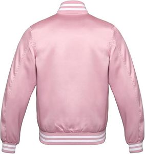 Custom Embroidery Satin Varsity Jacket for Men and Women Lightweight <b>Winter</b> Bomber with Chenille Patch Logo - Product Image 6