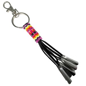 Llavero Bohemio Colorido de Paracord, Hecho a Mano con Nudos Trenzados y Cuentas, Colgante para Bolso, Mochila, Borla, Amuleto, Regalo - Product Image 4