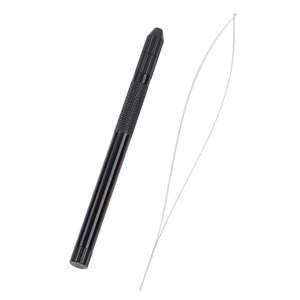 Aiguille à crochet multifonction en aluminium et enfileur de boucles pour extensions de cheveux - Product Image 5