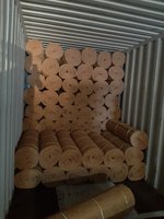 Tapis de porte extérieur épais en fibre de coco naturelle vietnamienne, non peint, brun uni, vente en gros
