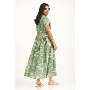 Vestido Casual de Moda WM-DRS-SS25-203, Corte Regular, Cintura Impero con Crochet, Transpirable, Decoración con Volantes, Talla XL, Largo hasta el Suelo - Product Image 6