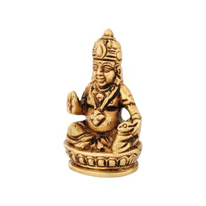 Latón hecho a mano Dhan Kuber Murti Idol estatua 100 GM para oficina en casa Kuber Maharaj Murti Metal Craft 100 GM - Product Image 3