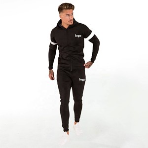 Haute qualité français dernière conception hommes lavage à l'acide pantalons de survêtement 100% coton poids lourd Applique Patch surdimensionné survêtements empilés - Product Image 2