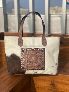 Nouvel arrivage de sacs fourre-tout en cuir de vachette stylés occidentaux sacs à provisions de transport dissimulés pour femmes de haute qualité à la mode - Product Image 4