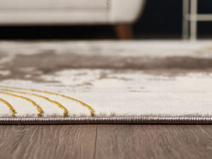Turkish Luxury Machine Made Carpet Shirink Flosh Brown <b>Yellow</b> Premium Living Room Area from Gaziantep Manufacturer - Product Image 4