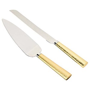 Bonito juego de rebanador de queso chapado con bandeja redonda de bambú martillado para sushi, esparcidor de queso con mango áspero sostenible y tabla - Product Image 6