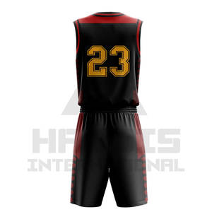 Nuevo diseño personalizado uniforme de baloncesto bordado de alta calidad cosido hombres deportes camisa baloncesto Conjunto personalizado último uniforme de los hombres - Product Image 2
