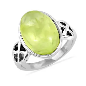 Bague ovale en argent 925 tendance pour femme, style religieux, sertie à griffes, bijou fantaisie avec pierre précieuse fleur et numéro, plaqué - Product Image 2