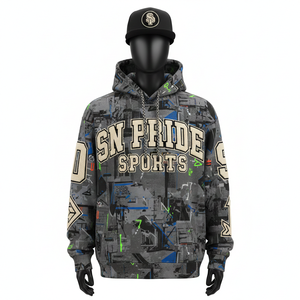 Sudaderas con Capucha de Forro Polar Bordadas para Hombre, Personalizables, Ligeras, de Poliéster/Algodón, las Más Vendidas - Product Image 1