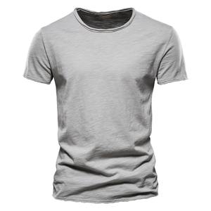 Camiseta de Verano para Hombre, Tops de Algodón, Camisetas Lisas de Color Sólido para Mujer, Cuello Redondo, Manga Corta, Camisetas Blancas para Parejas - Product Image 1