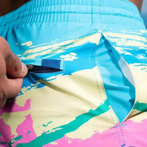 Meilleures ventes Short élastique décontracté et confortable pour homme Séchage rapide Entraînement Couleur unie Impression Design personnalisé Logo anti-rides pour homme - Product Image 3