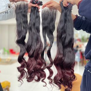 ผมตรงธรรมชาติคุณภาพสูงสุด ราคาสุดคุ้ม  แบบไล่สี (ออมเบร) ผมแท้เวียดนาม  ชุดต่อผมพร้อมปิดผม  2025 - Product Image 6