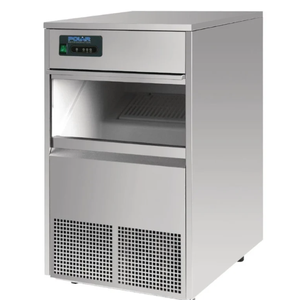 Machine à glaçons ronde en acier inoxydable de qualité commerciale prête à être expédiée, capacité de 50 kg, compresseur 220V - Product Image 3