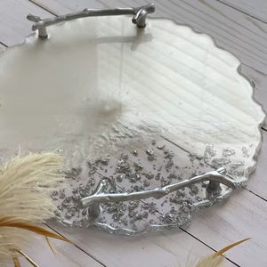 BANDEJA DE SERVICIO EPOXI DE RESINA PERSONALIZABLE NO ELEGANTE Diseño rectangular para el hogar Restaurante Hotel Bandeja de resina - Product Image 1