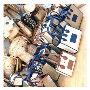 Bolso de playa de algas marinas hecho a mano-Monedero de paja duradero con bolsillo interior de Vietnam por 99 Gold Data - Product Image 6