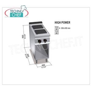 Cocina eléctrica de 2 placas con gabinete abierto - Product Image 1