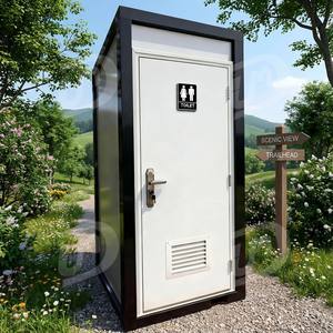 Cabine <span class=keywords><strong>de</strong></span> toilette préfabriquée extérieure, panneau en acier épais, <span class=keywords><strong>WC</strong></span> mobile pour chantiers <span class=keywords><strong>de</strong></span> construction - Product Image 1