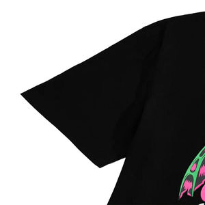 Camiseta de Cuello Redondo de Algodón Peinado de Alta Calidad, Estampada con Serigrafía y Lavado Ácido, Ajuste Holgado, Transpirable y de Secado Rápido, Venta al Por Mayor Personalizada 2024 - Product Image 6