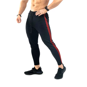 Pantalon de jogging de gym slim fit décontracté pour hommes pantalon de survêtement en molleton épais chaud à la mode avec tissu en toile légère pour l'entraînement - Product Image 4