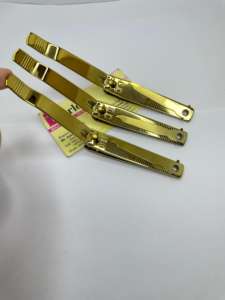 Cortaúñas de Plasma dorado personalizable, herramienta de manicura de acero inoxidable, cortaúñas para dedos encarnados, cuidado de uñas de alto rendimiento - Product Image 5