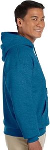 Haute qualité hommes femmes solide pull à capuche doux mélange polaire kangourou poche plaine teint perlé sport sweats hiver - Product Image 3