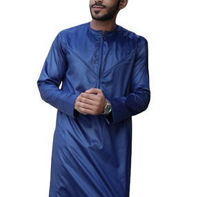 Thobe arabe à manches courtes pour hommes, nouvelle collection arabe, Thobe long musulman à manches courtes, Thobe / Thawb - Product Image 3