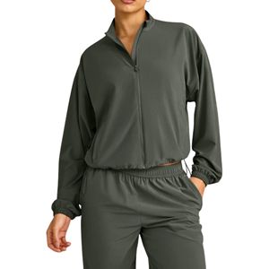 Chaqueta Cortavientos de Nailon para Mujer, con Cierre Completo, Cuello Alto, Transpirable, Resistente al Agua y al Viento, Ligera, Ideal para Yoga y Running - Product Image 1