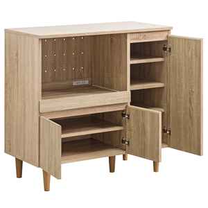 Armoire de rangement de cuisine en panneaux de particules durables avec tiroirs Solution d'organisation durable - Product Image 4