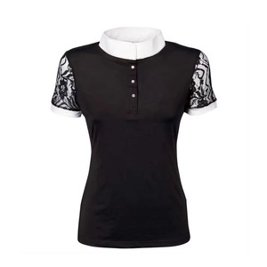Nouveau design, vêtements de sport pour femmes, chemises d'équitation en plein air, vente en gros de chemises de concours à manches courtes avec logo personnalisé - Product Image 1