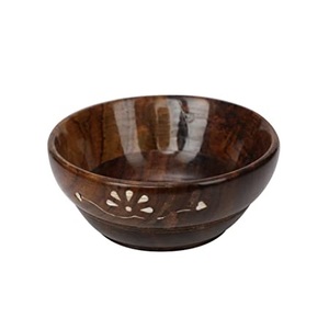 Ensaladera de madera de lujo Cuenco de sopa de diseño hecho a mano de calidad superior Tamaño personalizado Cuenco de madera de lujo para servir - Product Image 6