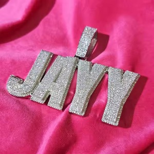 Unique & Trendy pendant Exaggerated Shape Fully Iced Out Sterling Silver Custom Hip Hop Pendant for Rapper - Product Image 2