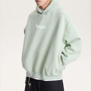 เสื้อฮู้ดดี้ทรงบ็อกซี่แบบครอป ผ้าฝรั่งเศสเทอร์รี่ คุณภาพสูง ทรงโอเวอร์ไซส์ ไหล่ตก ปักโลโก้ตามสั่ง ผ้าฝ้าย 100% สำหรับผู้ชาย - Product Image 2