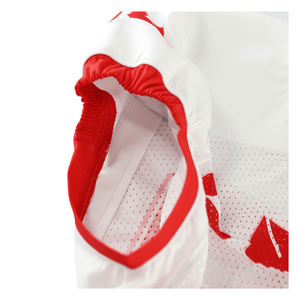 เสื้อฟุตบอลอเมริกันเย็บปักลายสีแดงขาวผ้าโพลีเอสเตอร์100% 2025ดีไซน์ใหม่ - Product Image 3