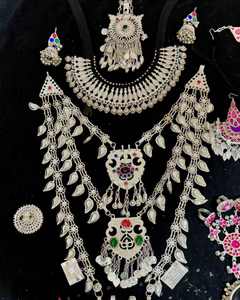 Elegante Juego de Joyería Islámica Afgana de Acero Inoxidable para Mujer, con Cristales de Estrás, Tradicional y Cultural, para Bodas y Fiestas - Product Image 1