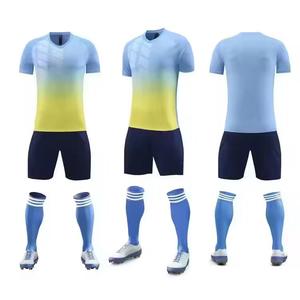 Uniformes de fútbol para hombre con logotipo personalizado, Conjunto de camiseta de fútbol azul, rojo y azul marino, kit deportivo, camiseta de fútbol de nueva temporada, equipo de Club - Product Image 5