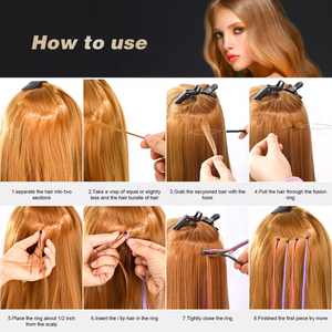 Alicates Profesionales para Extensiones de Cabello, Kit de Herramientas de Acero Inoxidable, Alicates para Cerrar y Remover Microperlas, Gancho y Dispositivo de Extracción de KKZ - Product Image 3