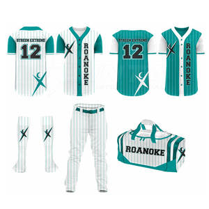 Nueva llegada más tamaño deportes béisbol uniforme transpirable poliéster conjunto precio - Product Image 1