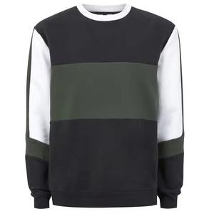 Sweat-shirt surdimensionné personnalisé pour homme, à manches longues matelassées, col rond, avec logo frontal, style streetwear pour l'hiver, uni teint - Product Image 5
