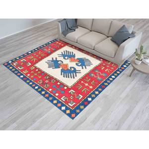 Tapis à motifs géométriques : Décoration de bureau de style vintage turc moderne, tapis en velours - Product Image 5