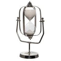 Décoration de table de bureau à domicile unique Décoration artisanale en métal Horloge sablier Ornement d'une demi-heure pour la décoration intérieure